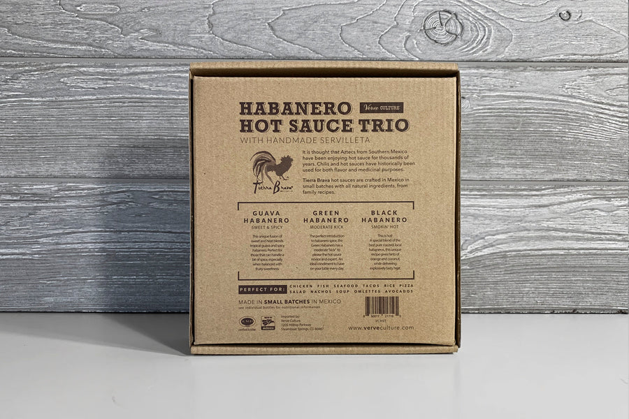 Habanero Hot Sauce Trio & Servilleta