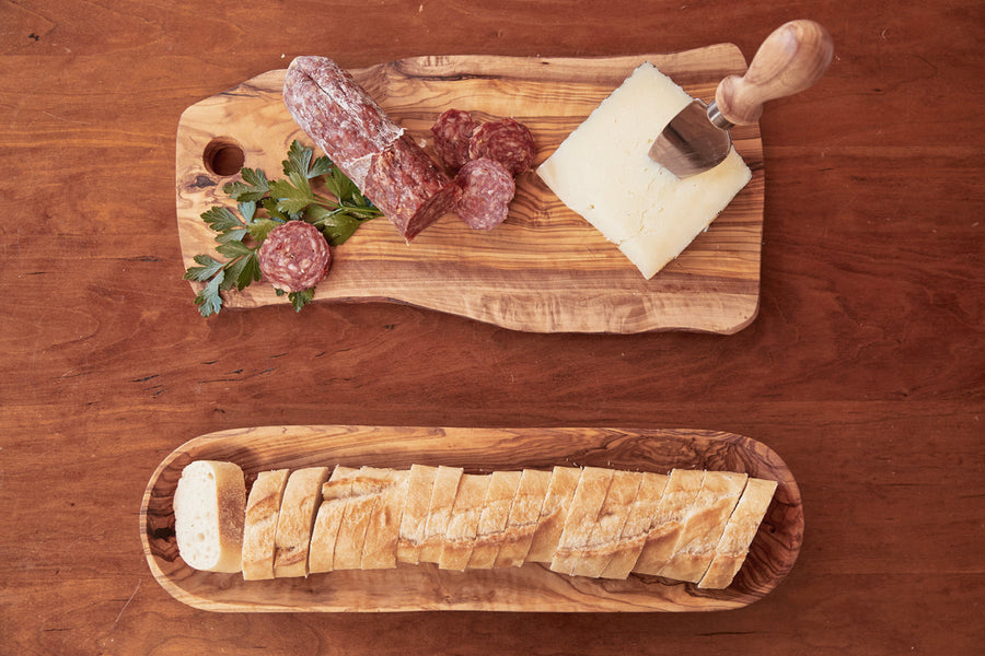 Italian Olivewood Charcuterie Board - with Hole